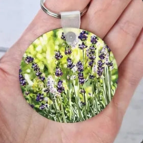 Spring Flower Hardwood Keyrings by Louise Jennifer Design
