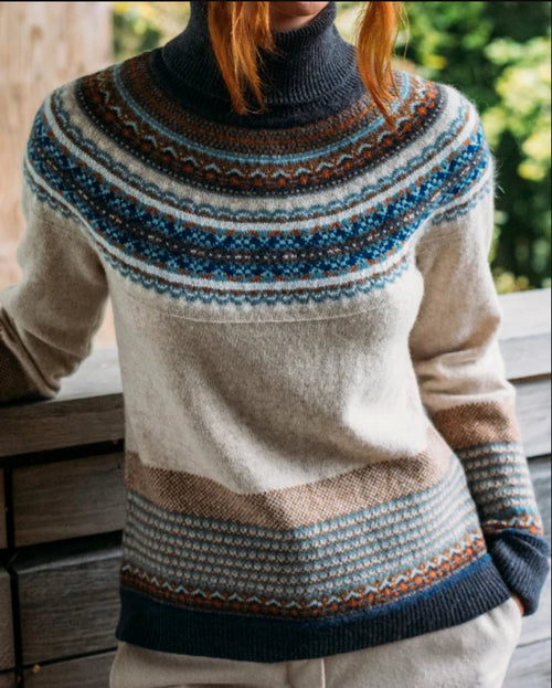 Alpine Roll Neck Sweater 'TAURUS'  96% Merino Lambswool / 4% Angora designed by ERIBÉ Knitwear