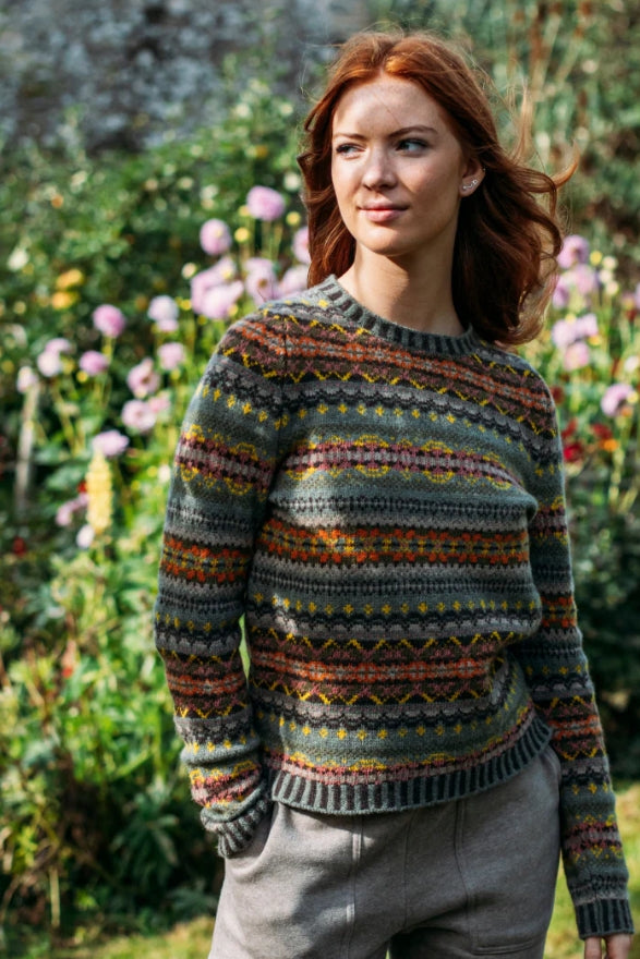 *NEW COLOURS AUTUMN'25* 'AGATE' Kinross Sweater' 100% Supersoft Merino Lambswool Made in Scotland by ERIBÉ Knitwear