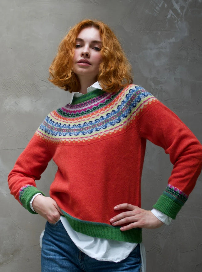 Autumn'25 'BELLAROSE' Alpine Short Sweater' 100% Merino Lambswool designed by ERIBÉ Knitwear