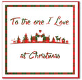 Tartan - 'To the One I Love at Christmas' Card