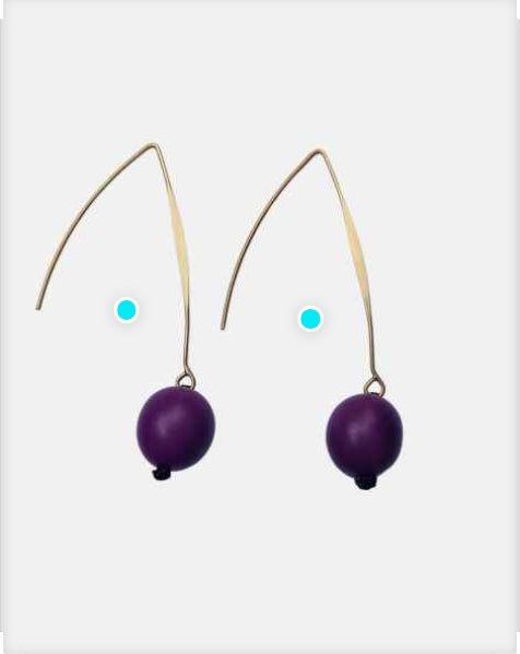 Minimal Drop Earrings Made by Pretty Pink Eco Jewellery