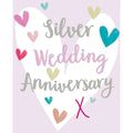 Silver Wedding Anniversary Card by Liz & Pip