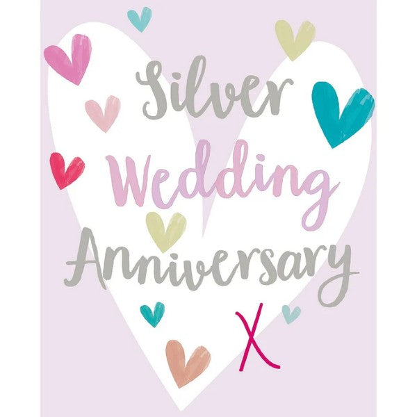 Silver Wedding Anniversary Card by Liz & Pip
