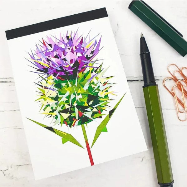 Spear Thistle Mini Notebook designed by Louise Jennifer Design