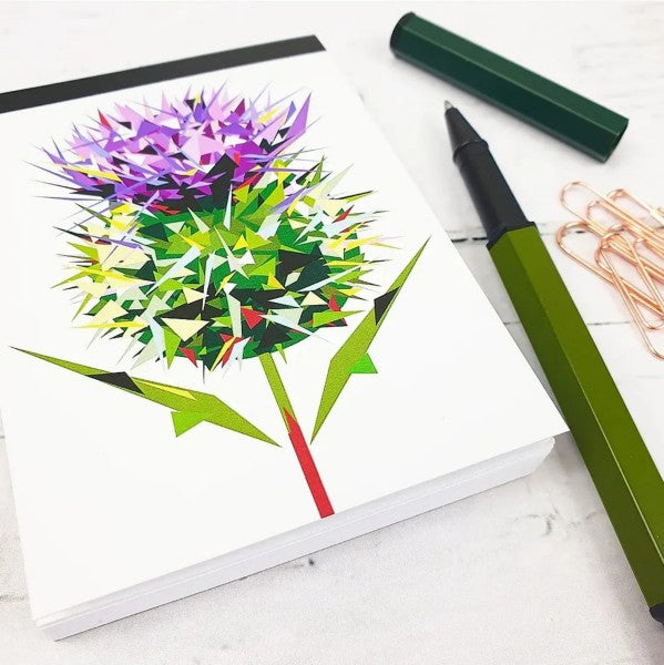 Spear Thistle Mini Notebook designed by Louise Jennifer Design