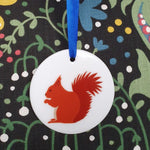 Load image into Gallery viewer, Woodland Animal Ceramic Hanging Decorations by Blue Ranchu Designs
