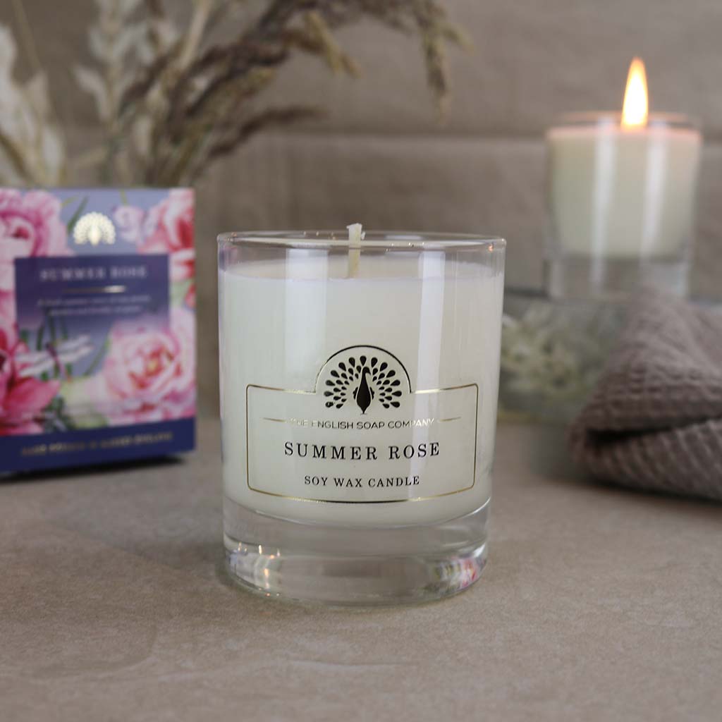 Summer Rose Scented Soywax Vegan Candle