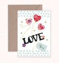 Heart Balloons Valentine Card by Emma Bryan Design
