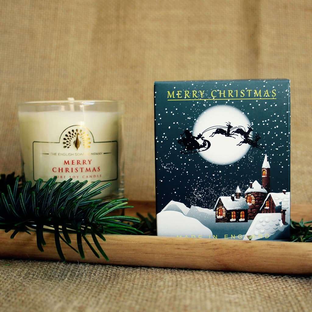 'Winter Village' Mulled Wine Scented Soywax Vegan Candle