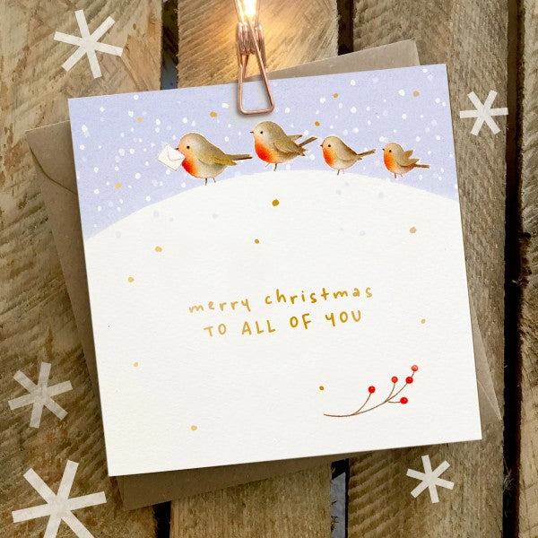 'Merry Christmas to you all' Card XON027 by Ginger Betty NEW DESIGN