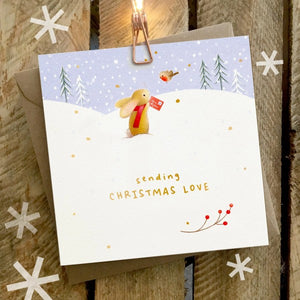 'Sending Christmas Love' Card XON035 by Ginger Betty NEW DESIGN