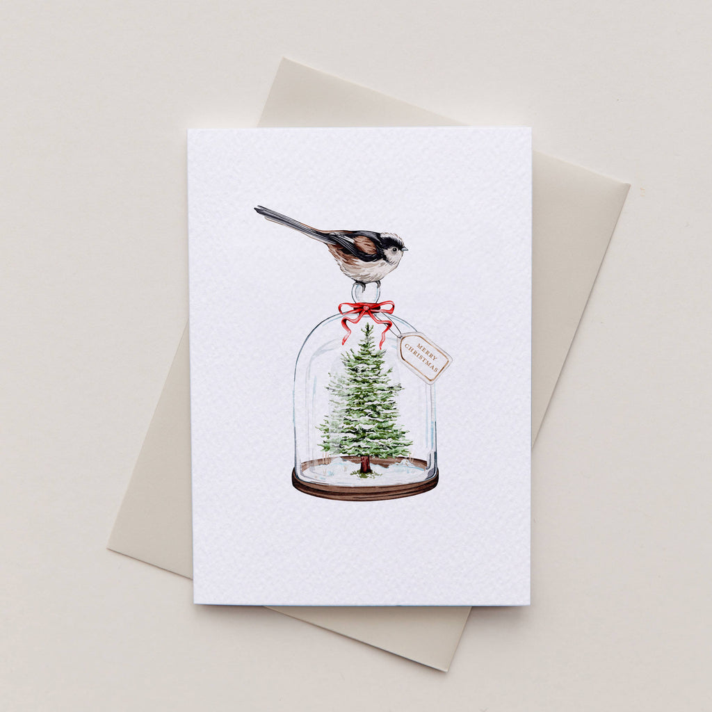 Bird Watercolour Christmas Greetings Card