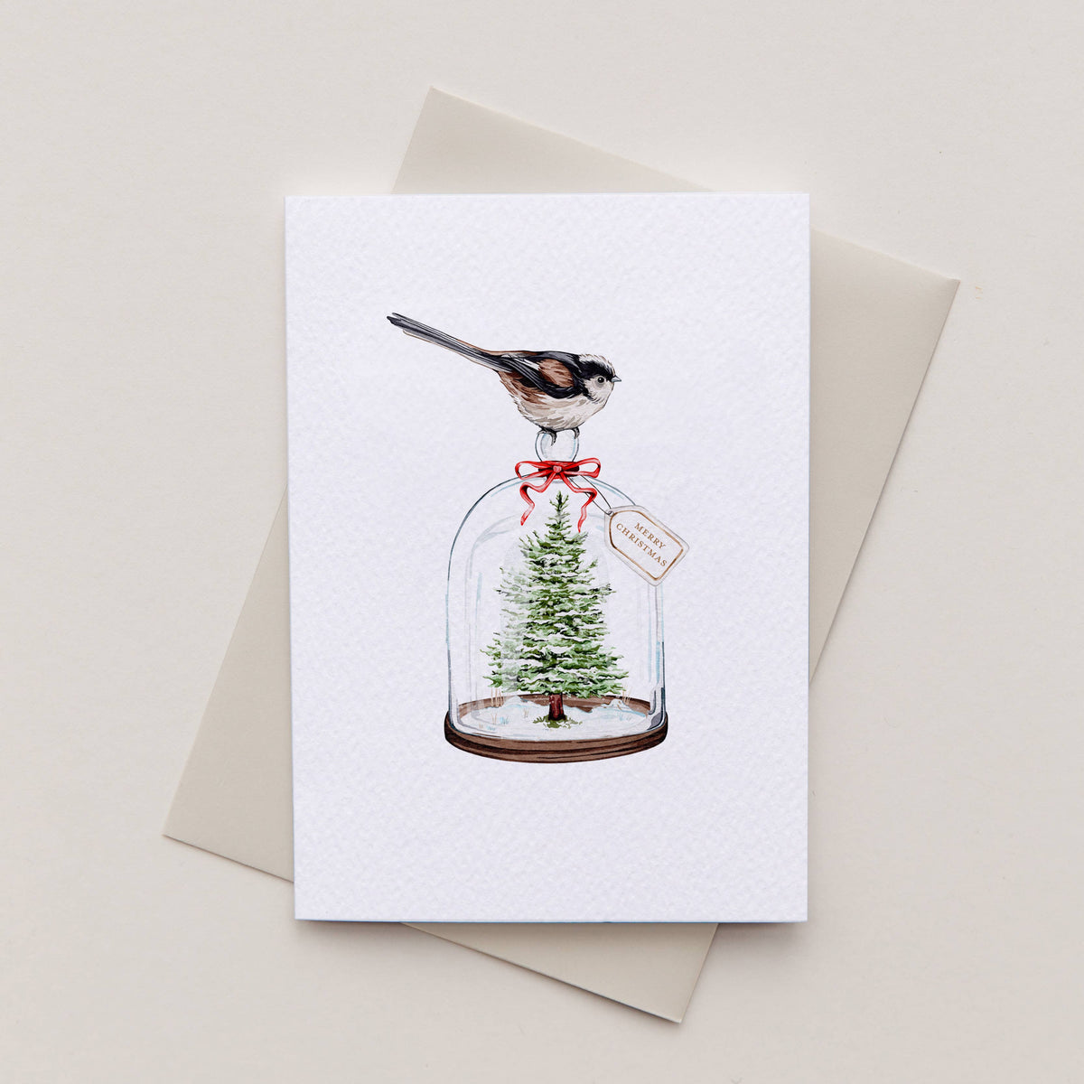 Bird Watercolour Christmas Greetings Card