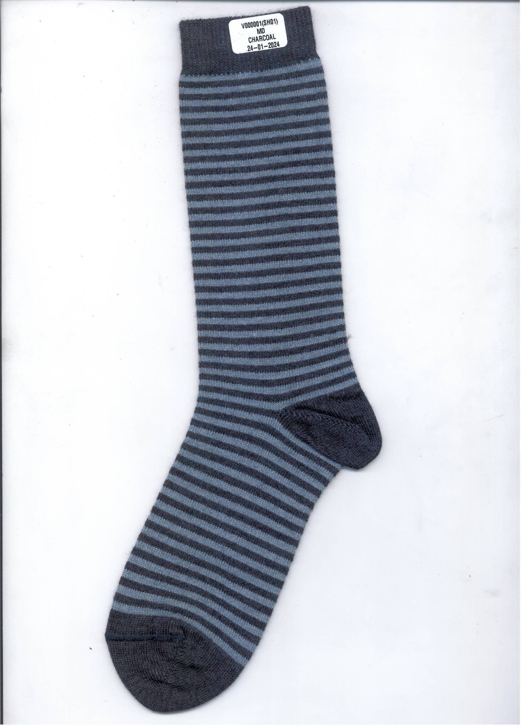 NEW Men’s Alpaca Stripe Socks - Charcoal by Samantha Holmes