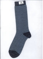 Load image into Gallery viewer, NEW Men’s Alpaca Stripe Socks - Charcoal by Samantha Holmes
