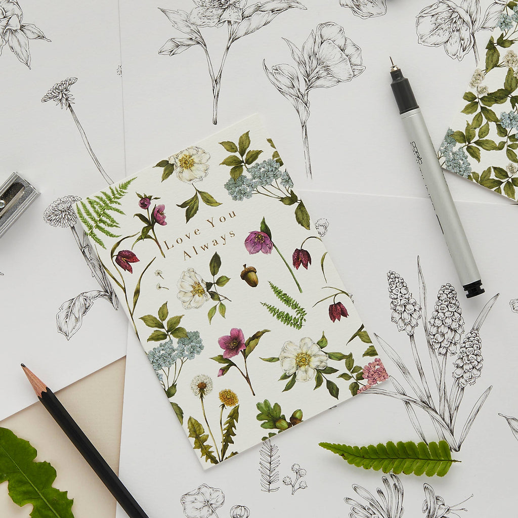 Cottage Garden - Love You Always - Card by Catherine Lewis