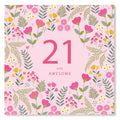 Feminine Age 21 Birthday Card