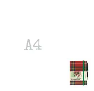 TARTAN CLOTH NOTEBOOK MINI WITH PEN: ROYAL STEWART