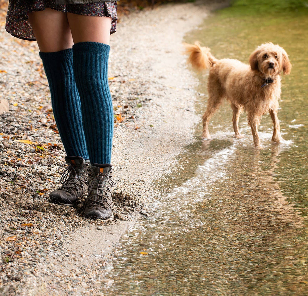 Alpaca Chunky Knee Socks by Samanatha Holmes