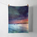 Fishing the little Minch Cotton Tea Towel by Cath Waters
