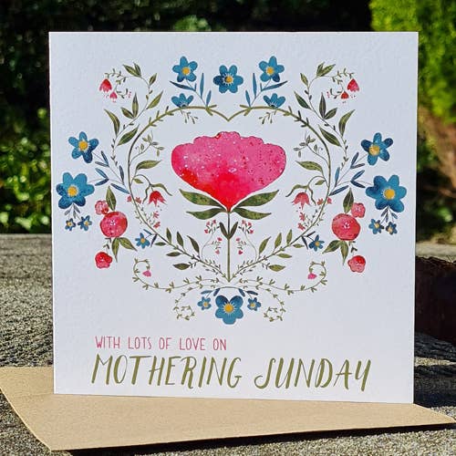 With Lots of Love on Mothering Sunday Greeting Card RC20