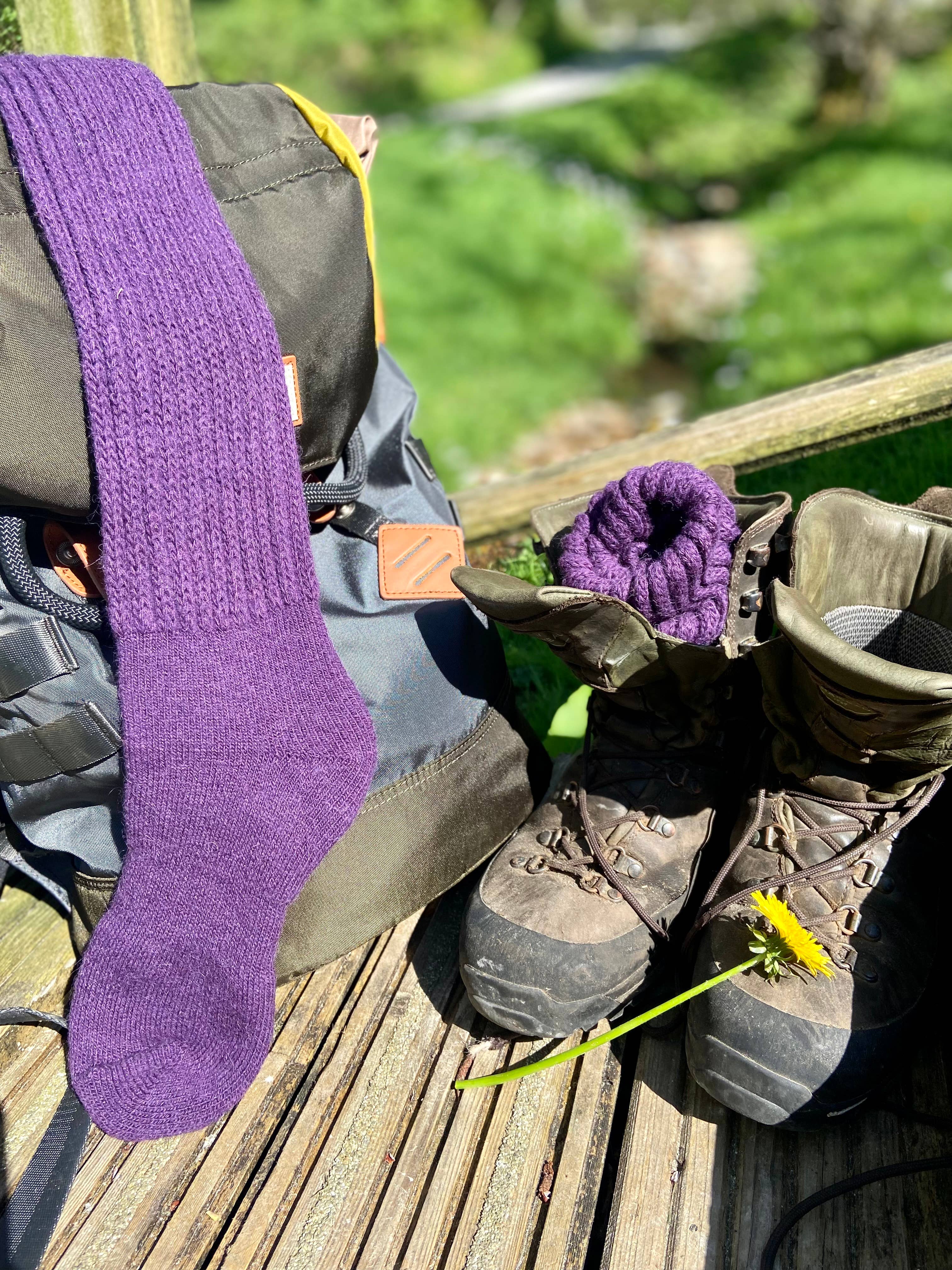 Alpaca Chunky Knee Socks by Samanatha Holmes