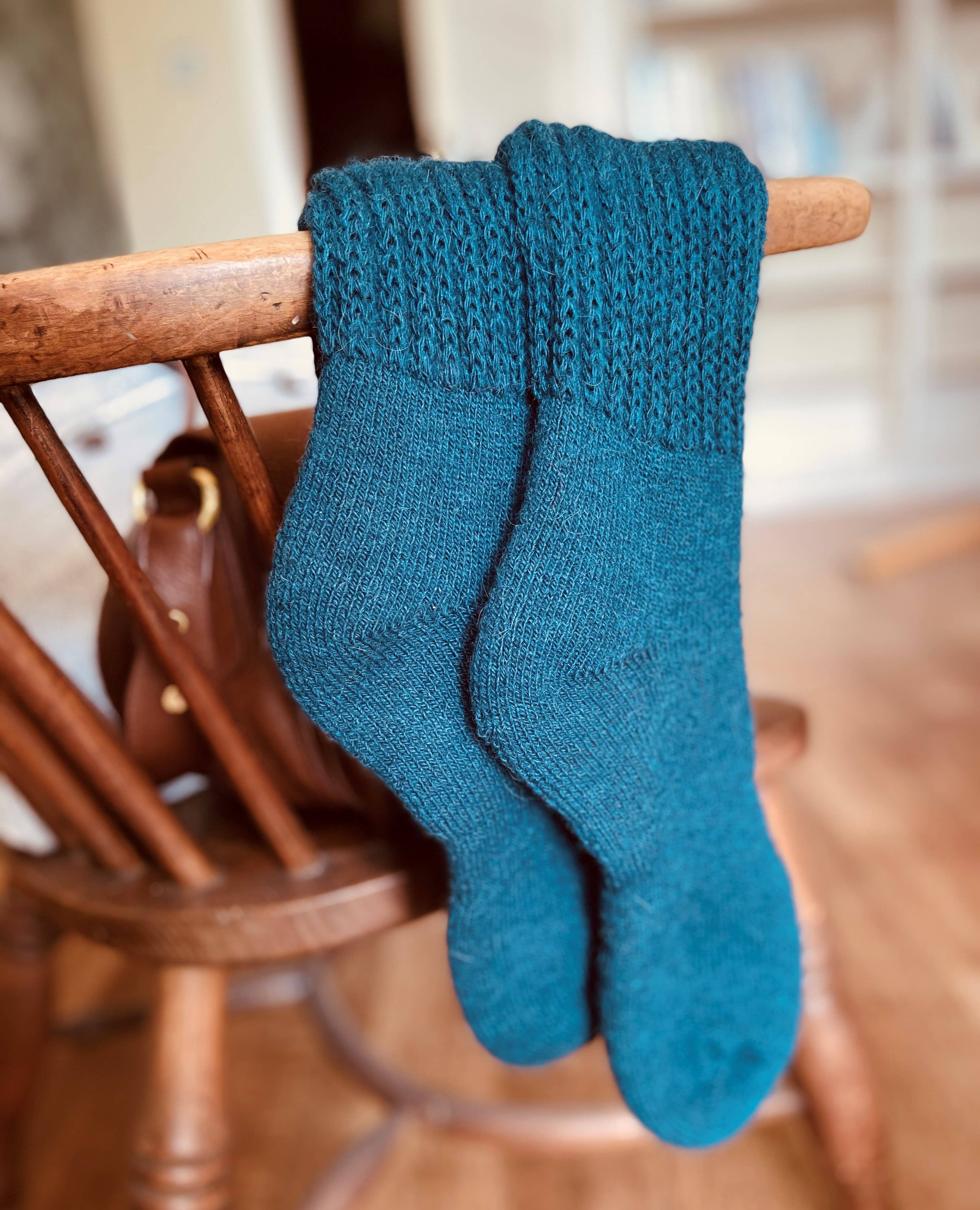 Alpaca Chunky Knee Socks by Samanatha Holmes