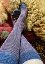 Load image into Gallery viewer, Ladies Alpaca Stripey Socks
