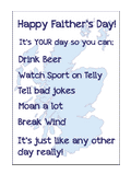 Happy Father's Day List Greetings Card - Brave Scottish Gifts