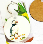 Load image into Gallery viewer, Atlantic Puffin Hardwood Keyrings by Louise Jennifer Design
