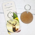 Load image into Gallery viewer, Stag Hardwood Keyring by Louise Jennifer Design
