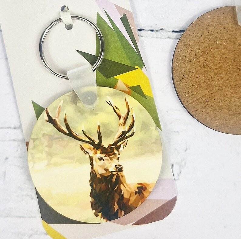 Stag Hardwood Keyring by Louise Jennifer Design