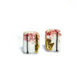 Kyoto Handmade Glass Panel Stud Earrings Handmade by Helen Chalmers