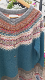 Load and play video in Gallery viewer, NEW  - LUGANO Alpine Cardigan 96% Merino Lambswool / 4% Angora designed by ERIBÉ Knitwear
