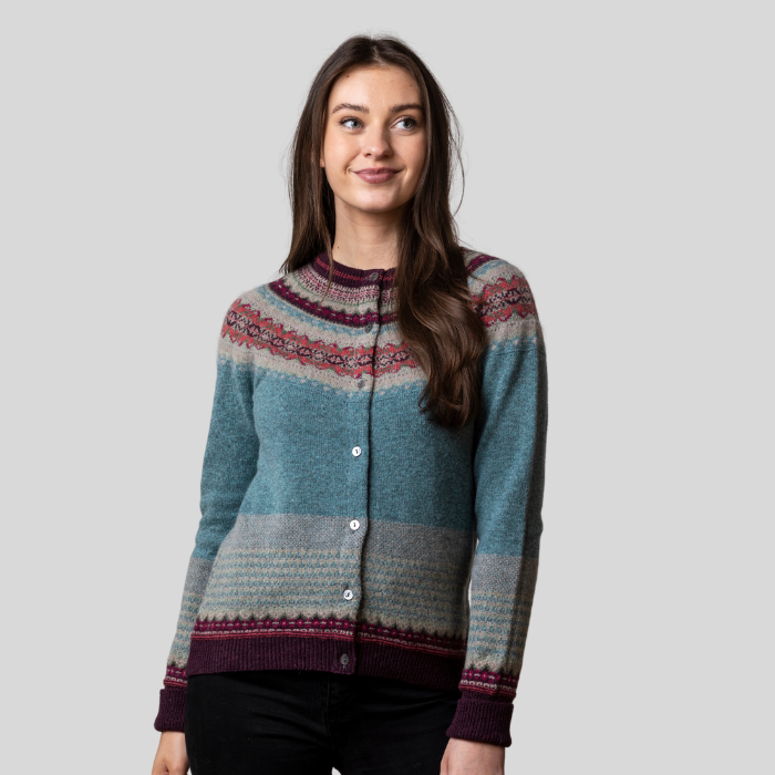 NEW  STOCK - Old Rose Alpine Cardigan 96% Merino Lambswool / 4% Angora designed by ERIBÉ Knitwear