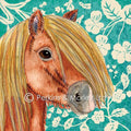 Shetland Pony / Wild Wood Animal Card by Perkins & Morley