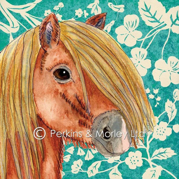 Shetland Pony / Wild Wood Animal Card by Perkins & Morley