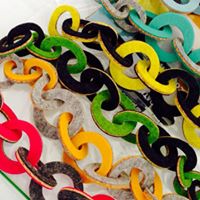 Strata Link Felt Necklaces by Syrah Jay