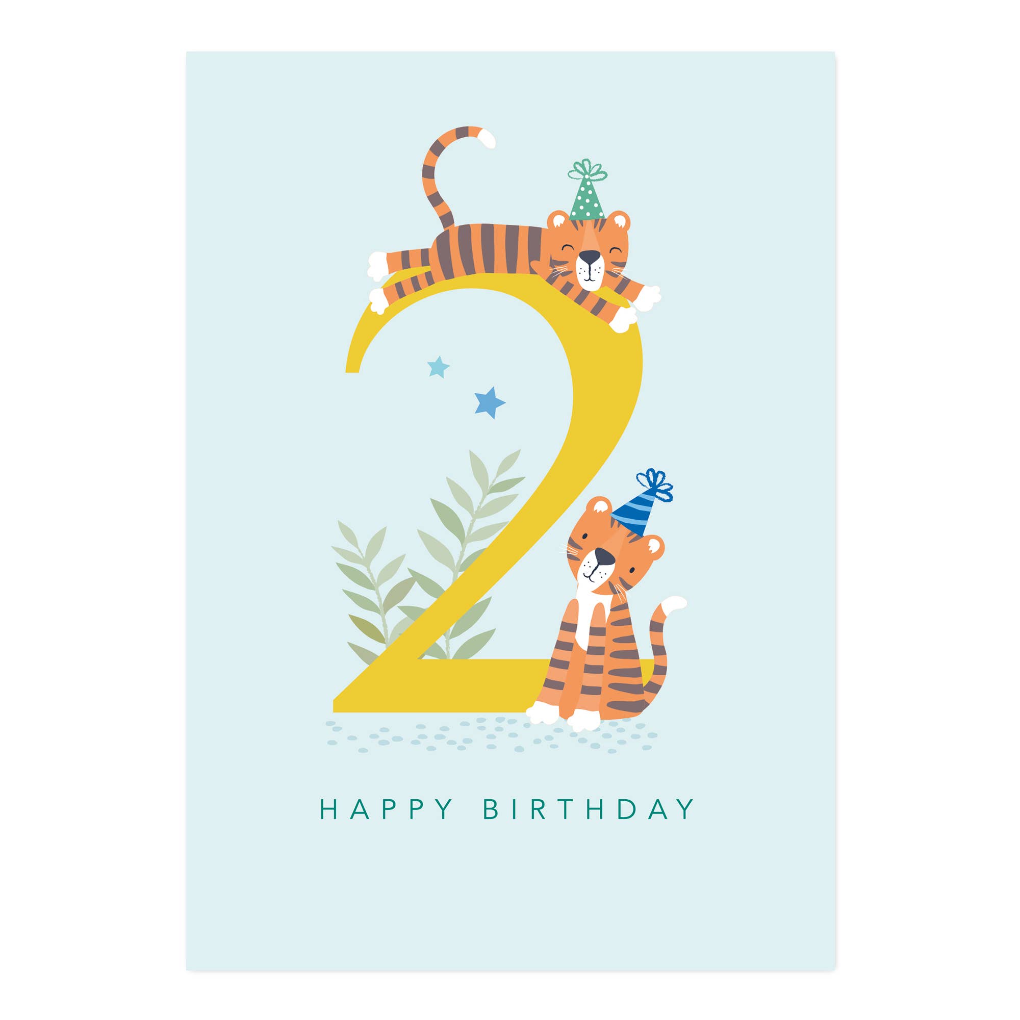 Happy Birthday - Age 2 Tiger Card