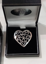 Load image into Gallery viewer, Heart Pewter Brooches Made in Scotland by Pewtermill
