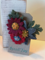 Load image into Gallery viewer, Triple Felt Flower Corsage Handmade by Syrah Jay
