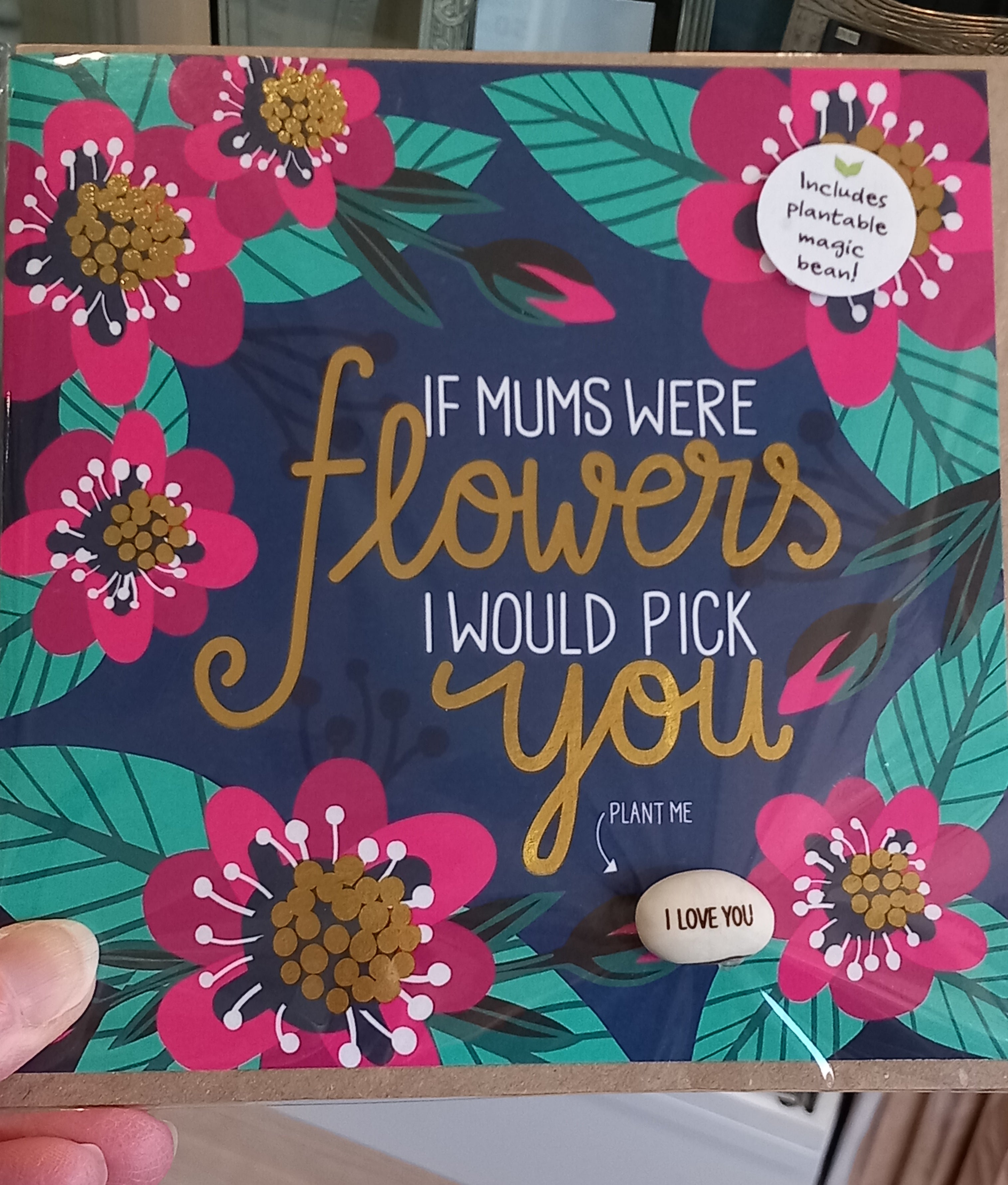 'If Mum Were Flowers I'd Pick You' Magic Bean Card by Lucy & Lolly