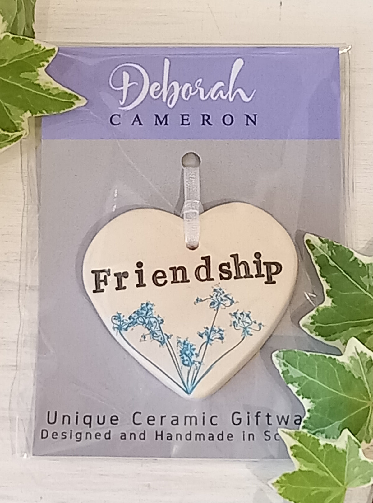 Botanical Keepsake Hearts Handmade Ceramics by Deborah Cameron - Made in Scotland