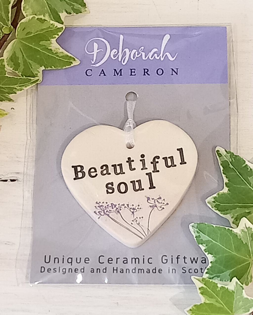 Botanical Keepsake Hearts Handmade Ceramics by Deborah Cameron - Made in Scotland