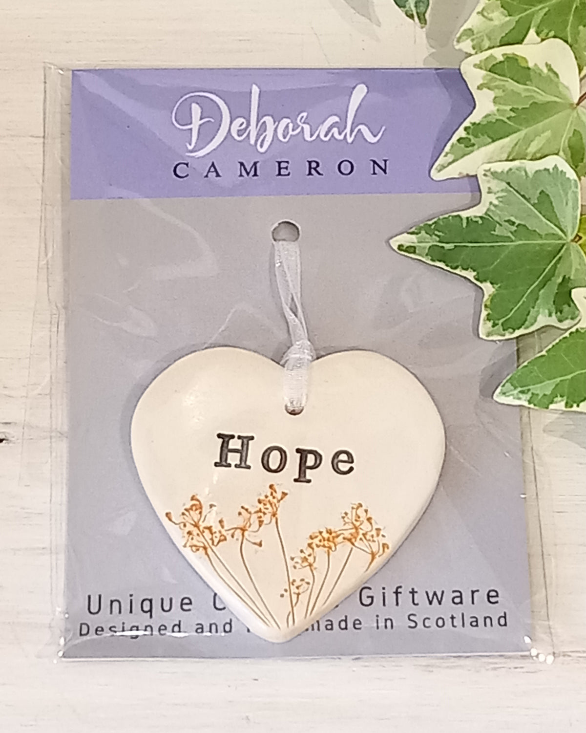 Botanical Keepsake Hearts Handmade Ceramics by Deborah Cameron - Made in Scotland