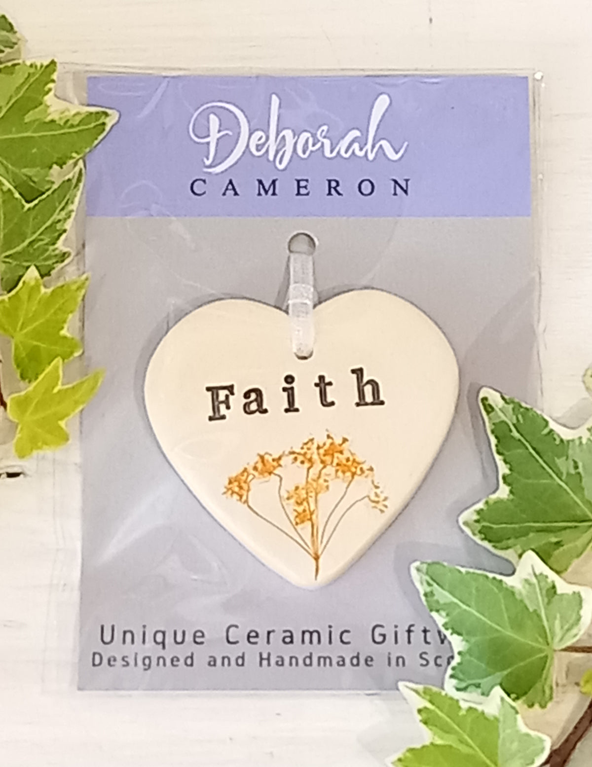 Botanical Keepsake Hearts Handmade Ceramics by Deborah Cameron - Made in Scotland