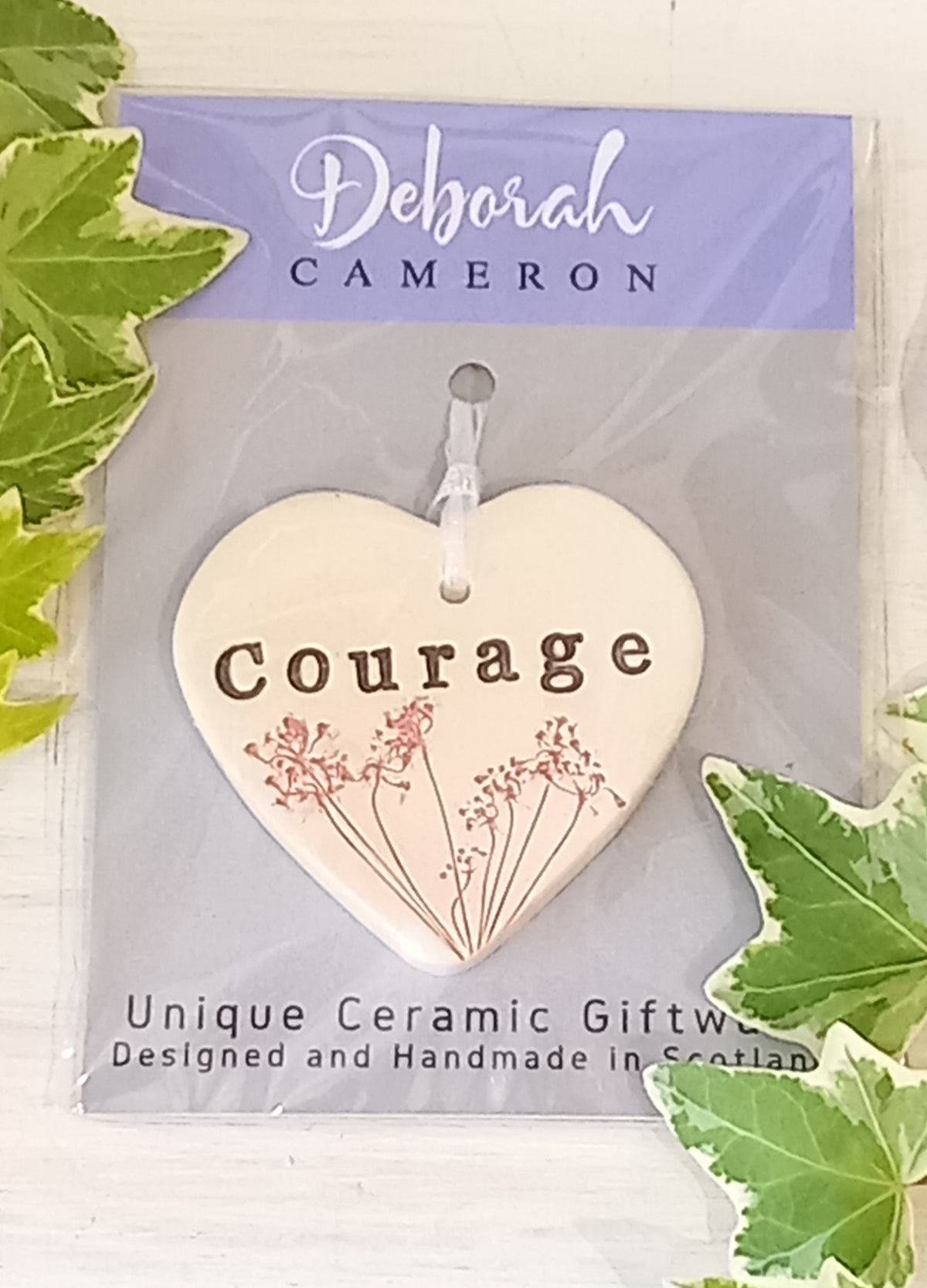 Botanical Keepsake Hearts Handmade Ceramics by Deborah Cameron - Made in Scotland