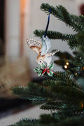 Barn Owl Sustainable Wooden Watercolour Christmas Ornament  by Sophie Brabbins