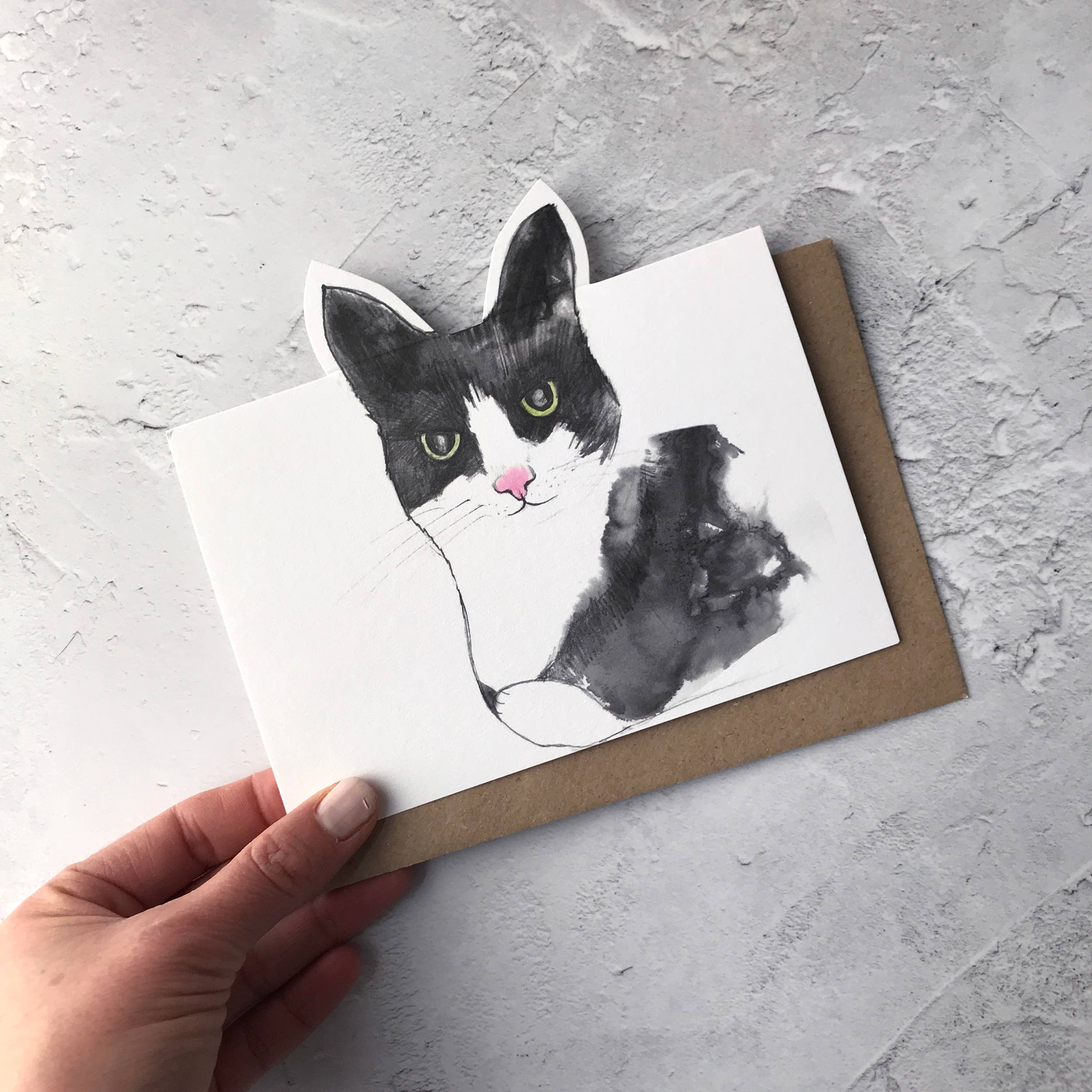 Pop Up Cat Card 'Trixie' designed by Nina Nou